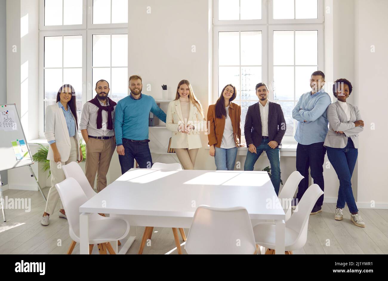 Portrait of diverse businesspeople posing in office Stock Photo