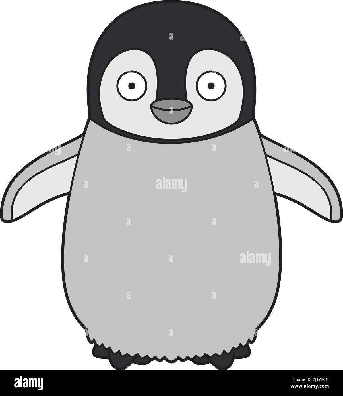 Cute cartoon vector illustration of a baby penguin Stock Vector Image ...