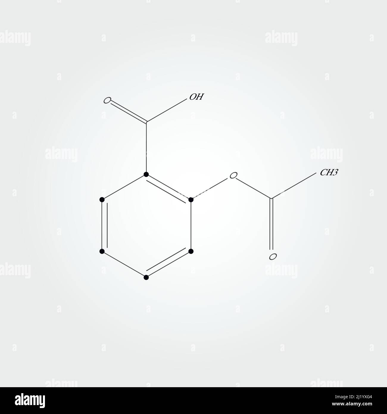 Vector chemical formula. Connection structure and network abstract