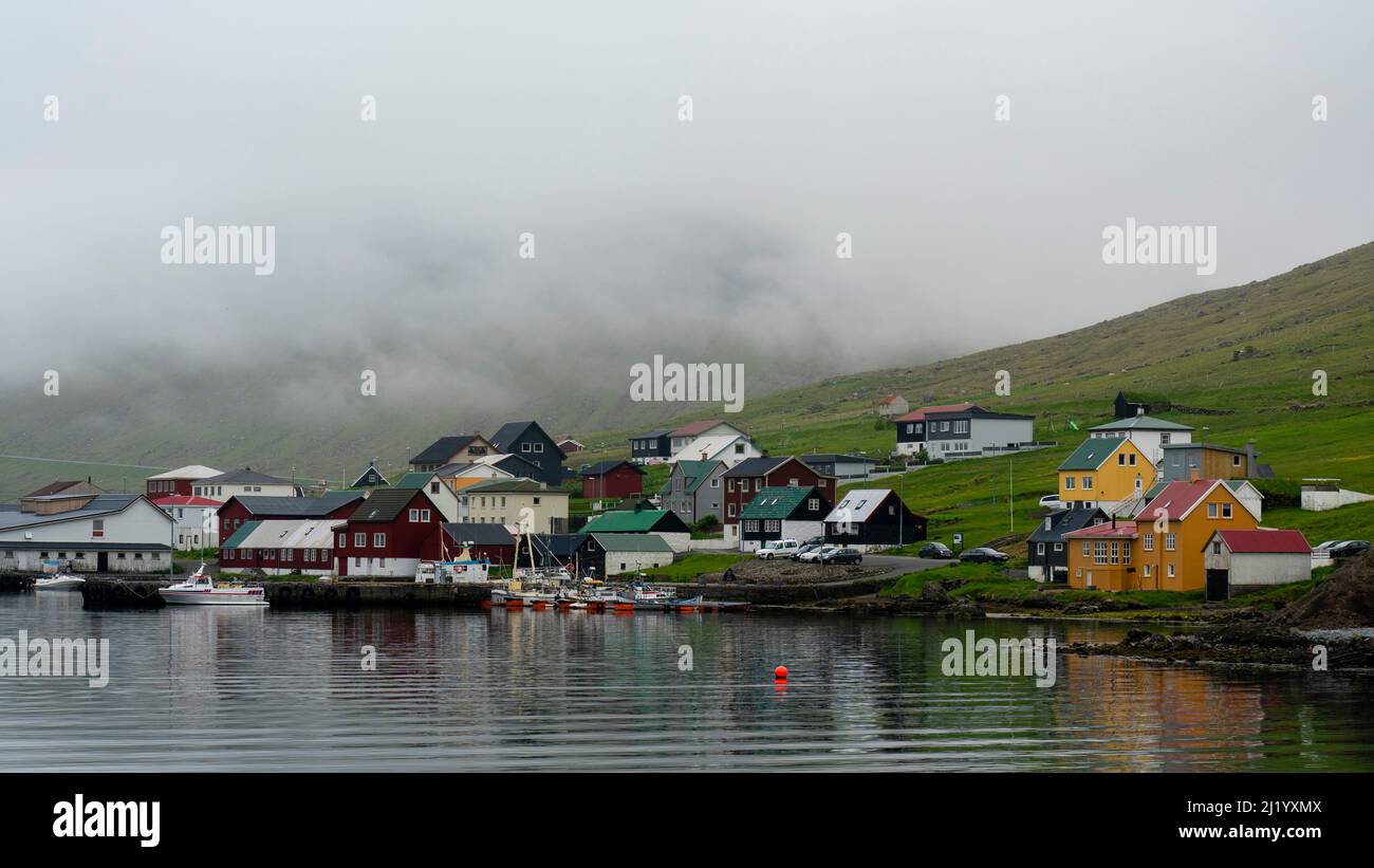 Hvannasund, Northern Isles, Faroe Islands, Denmark. Stock Photo