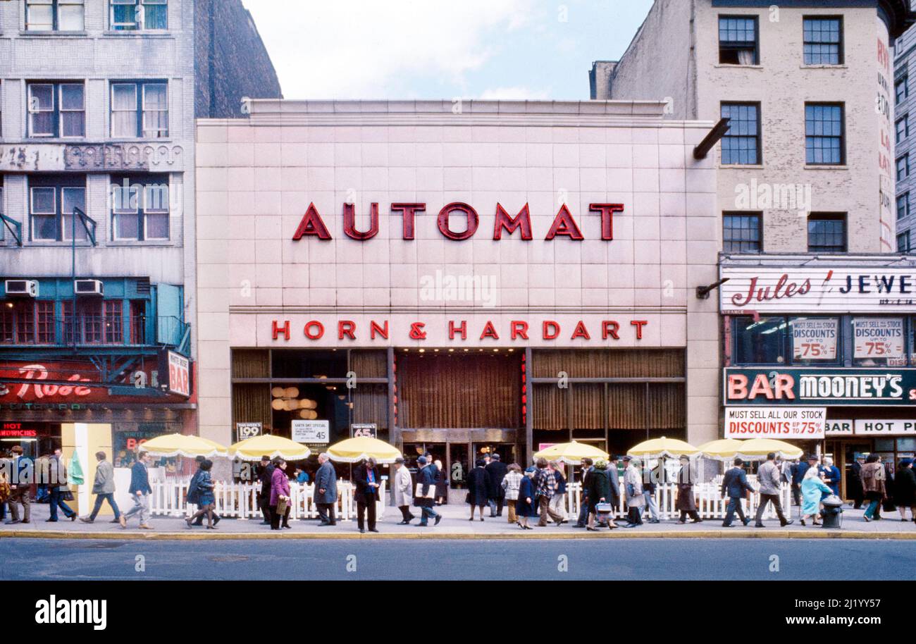 Horn & Hardat Automat, East 14th Street, New York City, New York, USA, Bernard Gotfryd, early 1970's Stock Photo