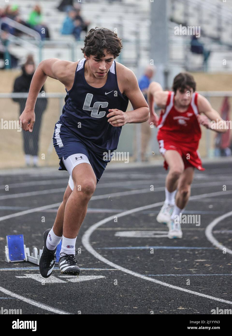 Track and Field action with Lake City vs Sandpoint High School in Coeur