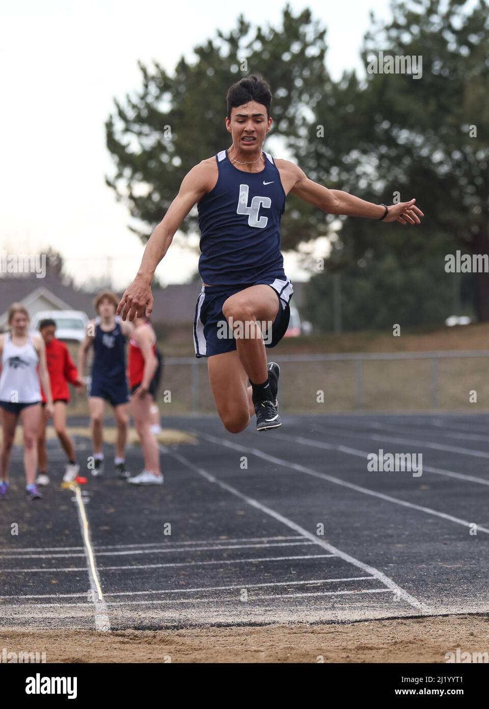 Track and Field action with Lake City vs Sandpoint High School in Coeur