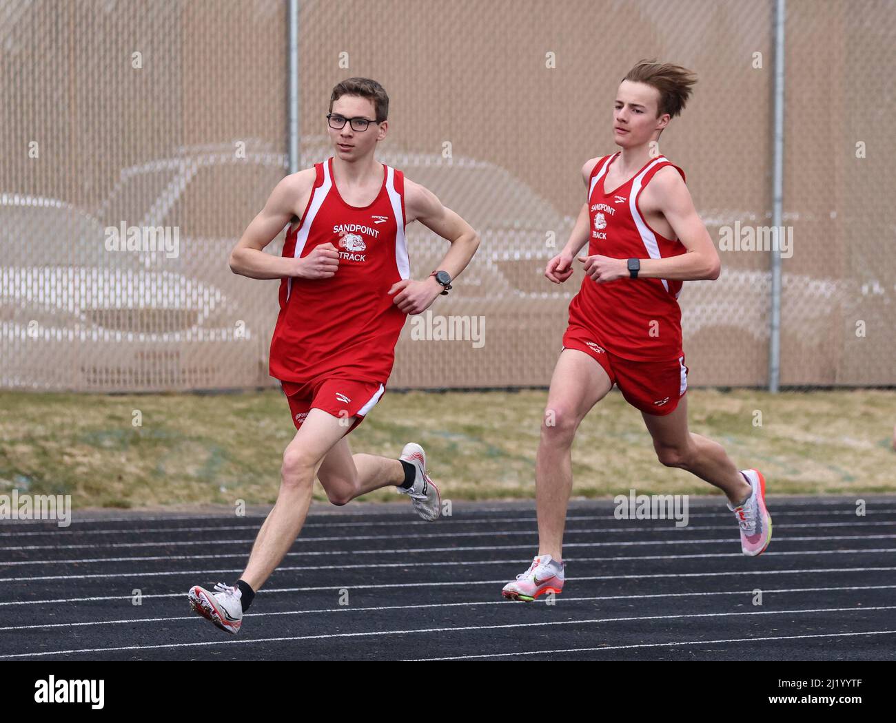 Track and Field action with Lake City vs Sandpoint High School in Coeur