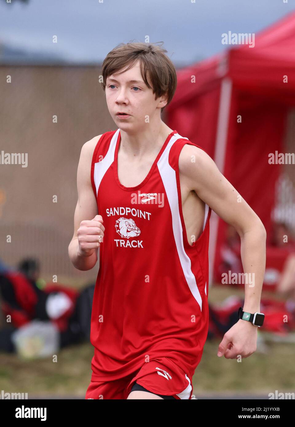 Track and Field action with Lake City vs Sandpoint High School in Coeur