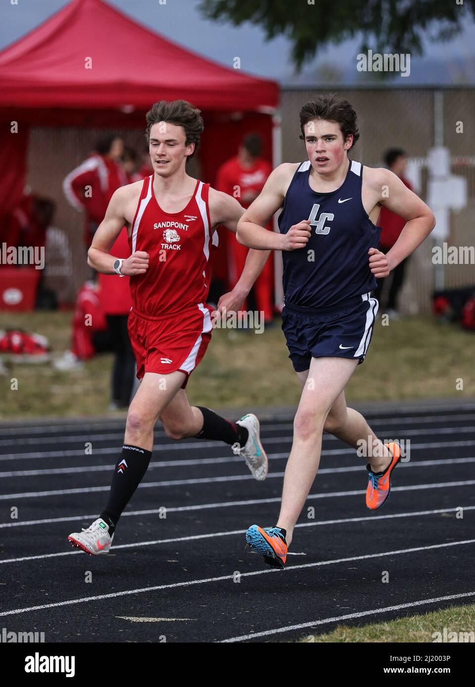 Track and Field action with Lake City vs Sandpoint High School in Coeur