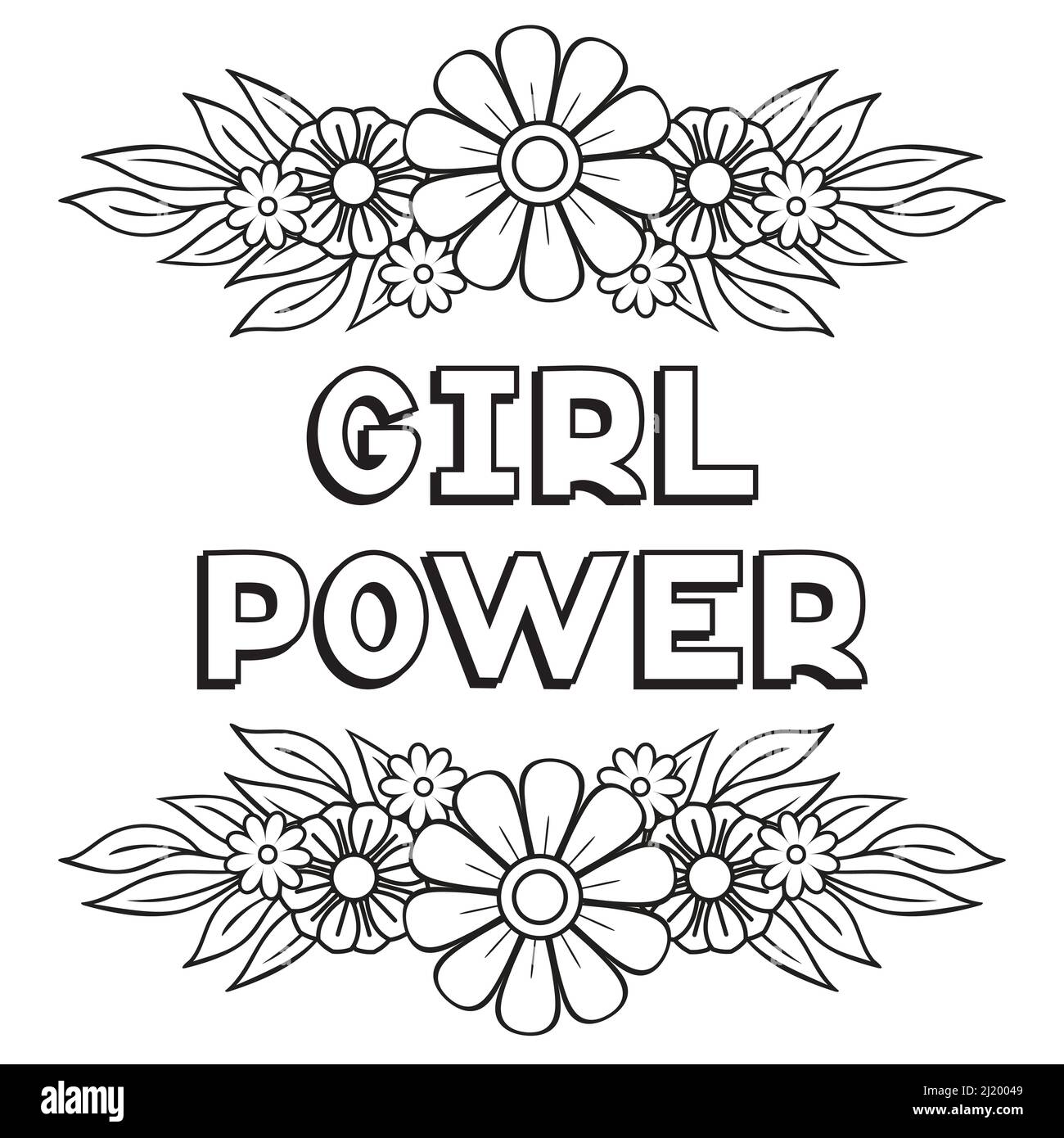 Girl Power Vector Illustration Stock Vector