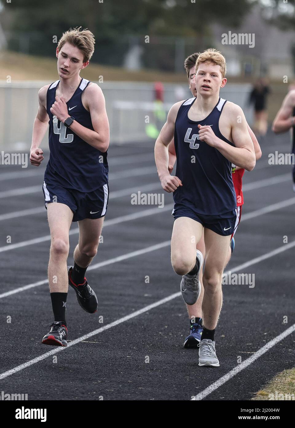Track and Field action with Lake City vs Sandpoint High School in Coeur