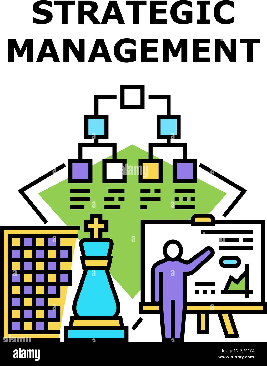 Strategic Management Vector Concept Illustration Stock Vector Image