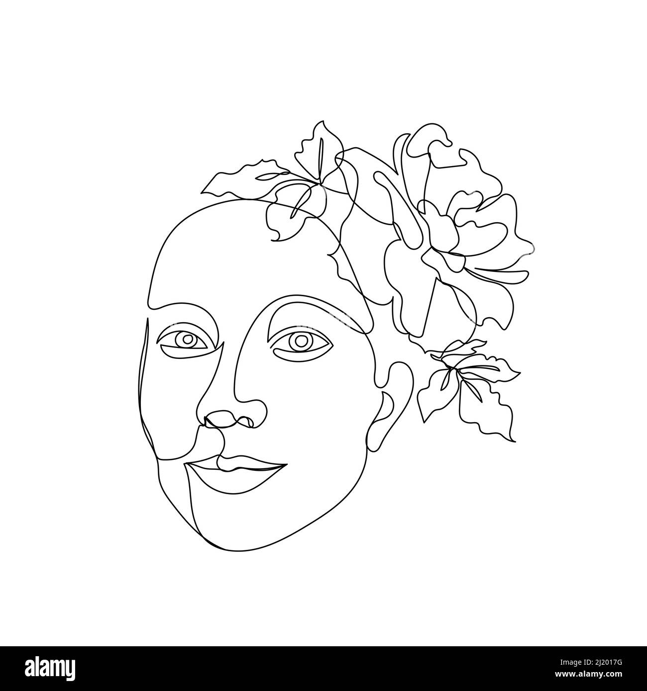Line drawing of face Black and White Stock Photos & Images Alamy