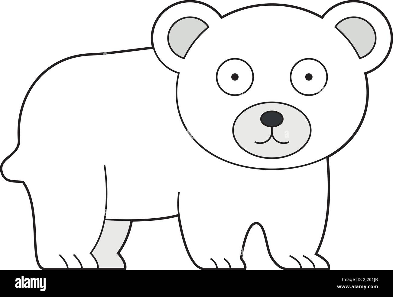 Cute cartoon vector illustration of a polar bear Stock Vector Image & Art -  Alamy