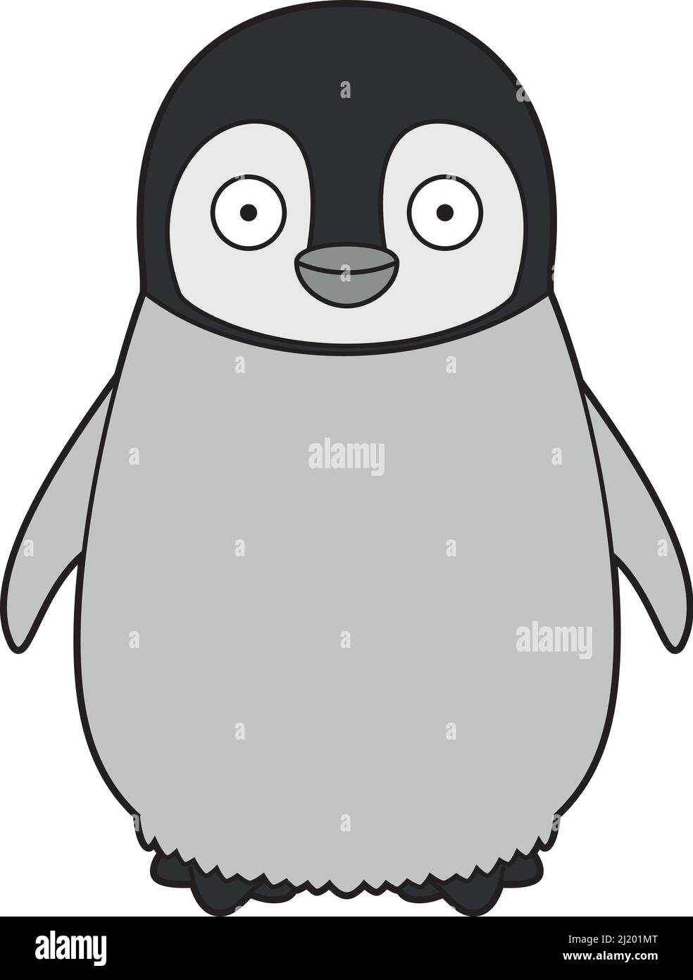Cartoon penguin animal outline vector hi-res stock photography and images -  Alamy