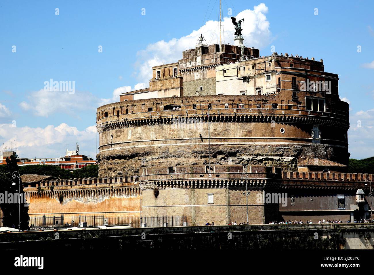Vatican. Castel Sant' Angelo rising above Tevere in Vatican City Stock Photo