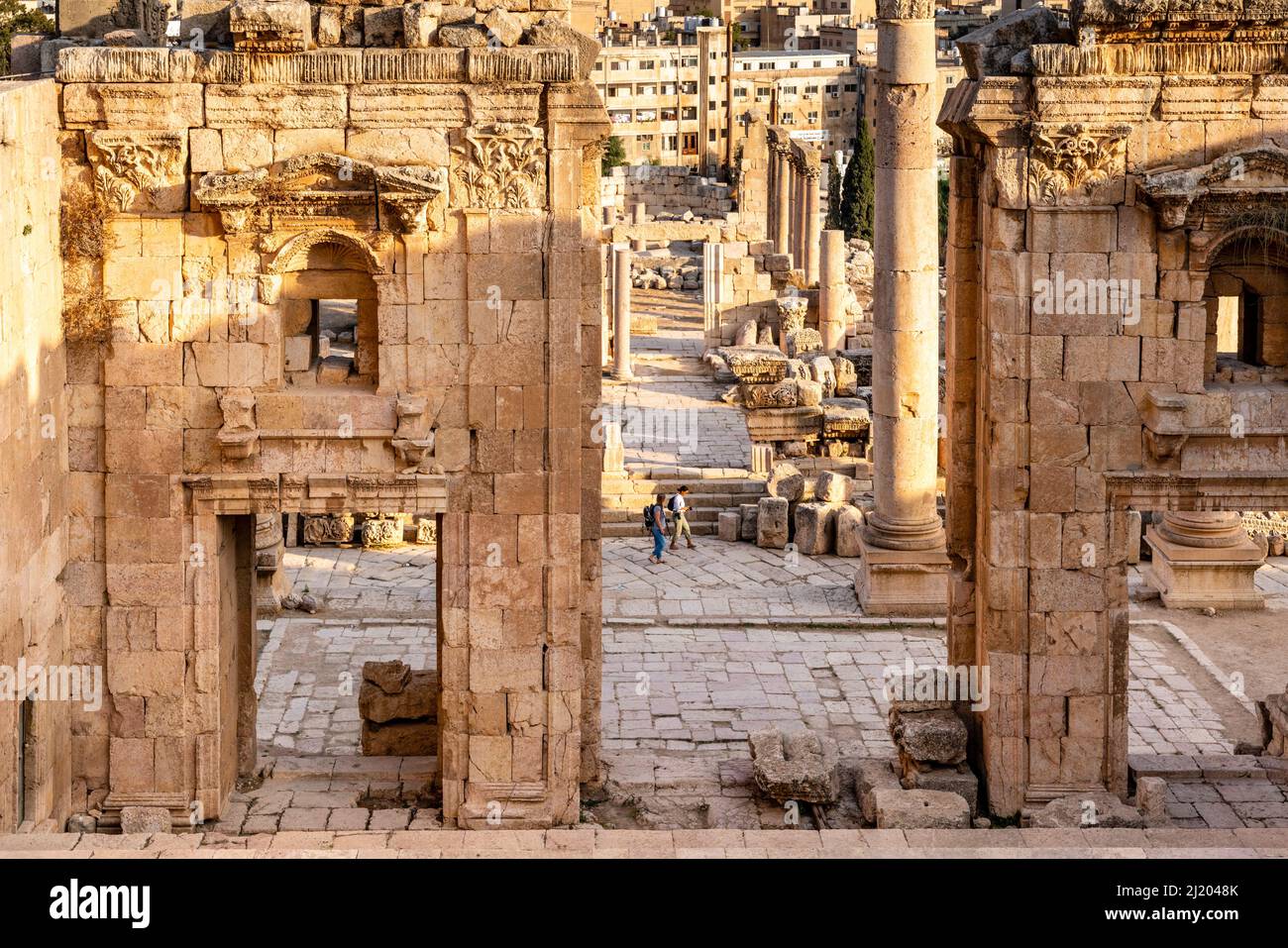 The Roman Ruins Of Jerash, Jerash, Jordan. Stock Photo