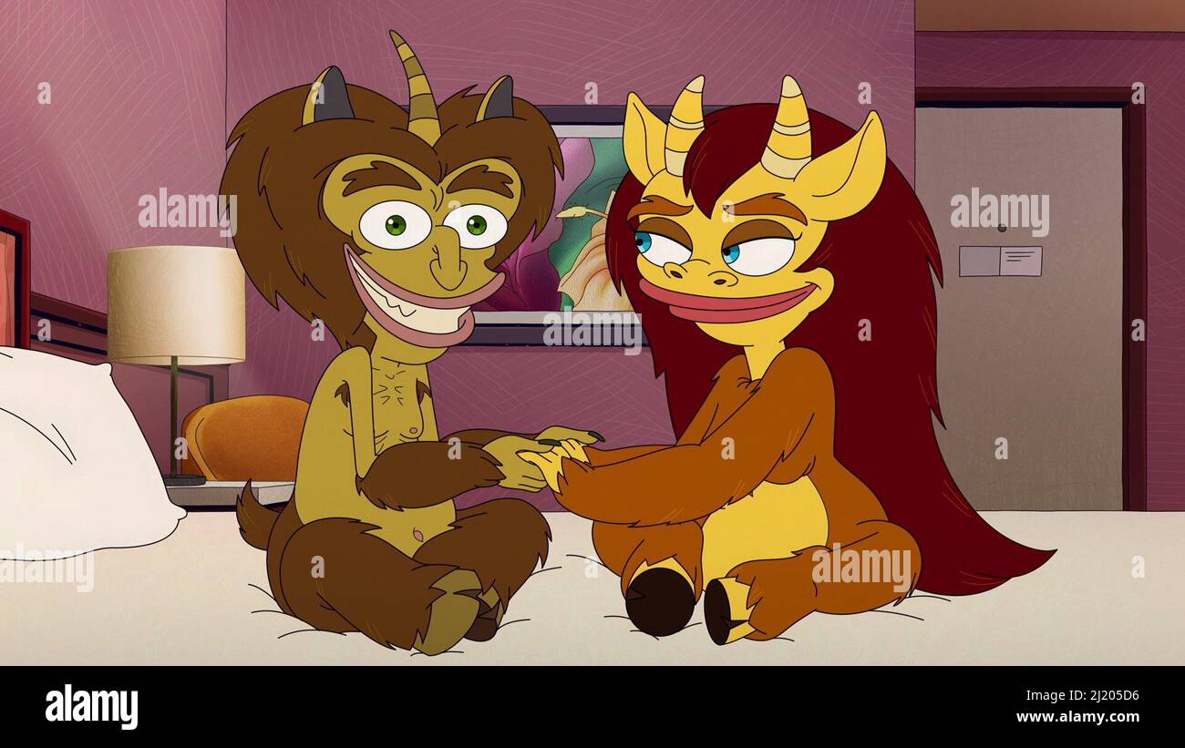 HUMAN RESOURCES, from left: Maury the Hormone Monster (voice: Nick Kroll),  Connie the Hormone Monstress (voice: