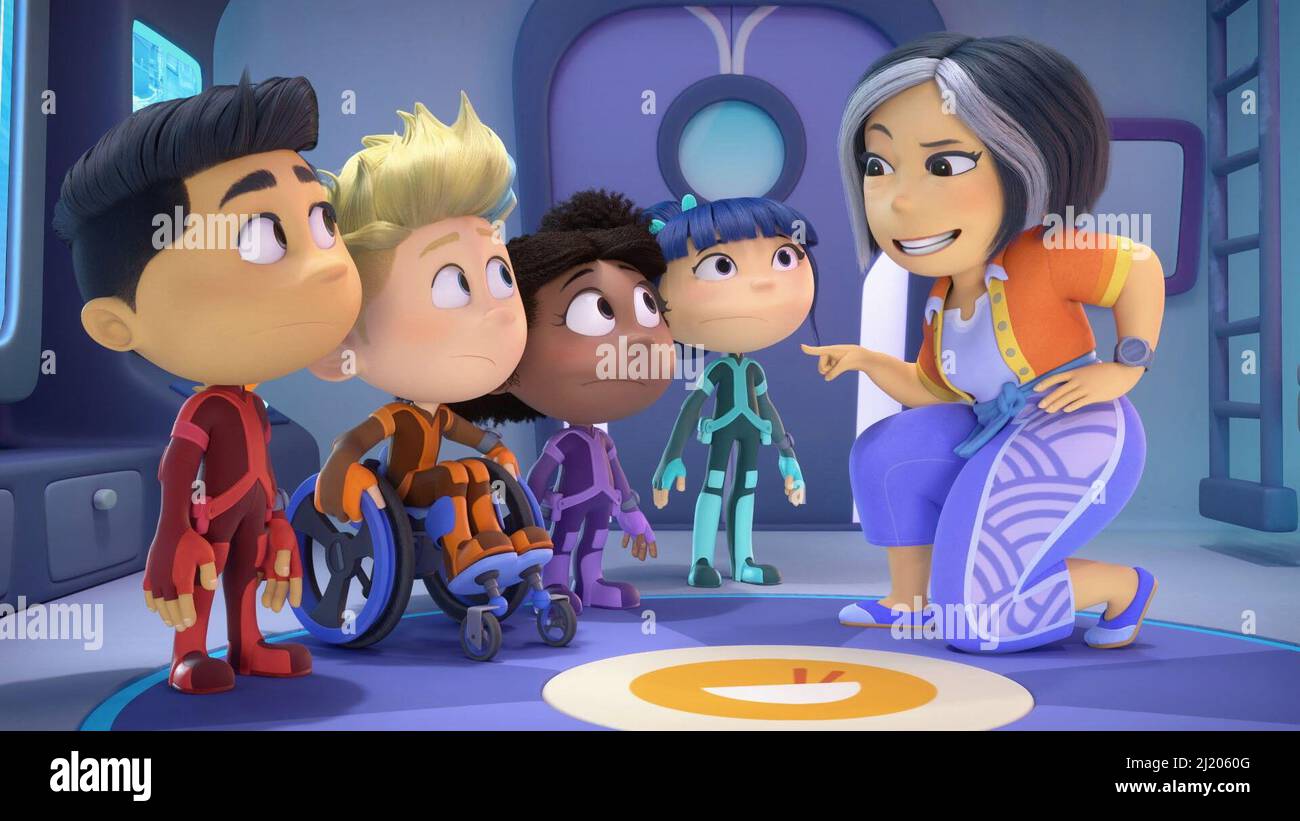 TEAM ZENKO GO, from left: Jax (voice: Dominic Mariche), Ari (voice ...