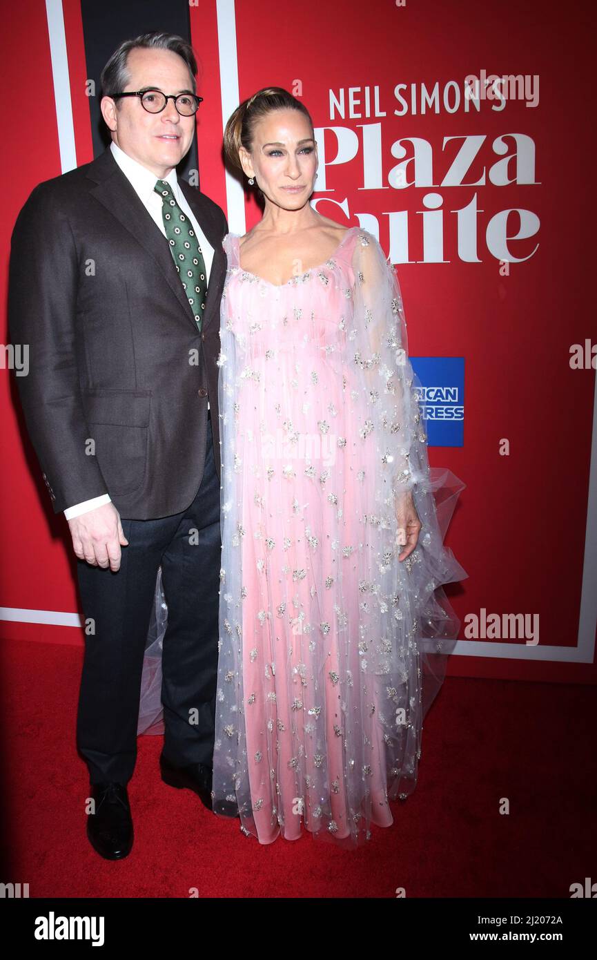 NEW YORK, NY- March 28: Matthew Broderick and Sarah Jessica Parker at