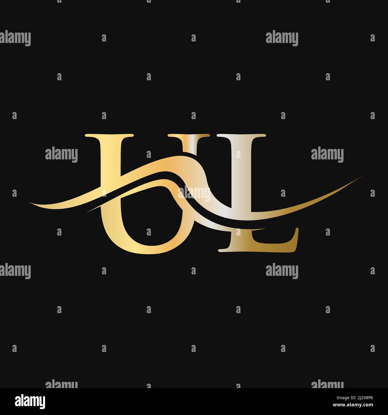 Letter UL Logo Design. Initial UL Logotype Template For Business And ...