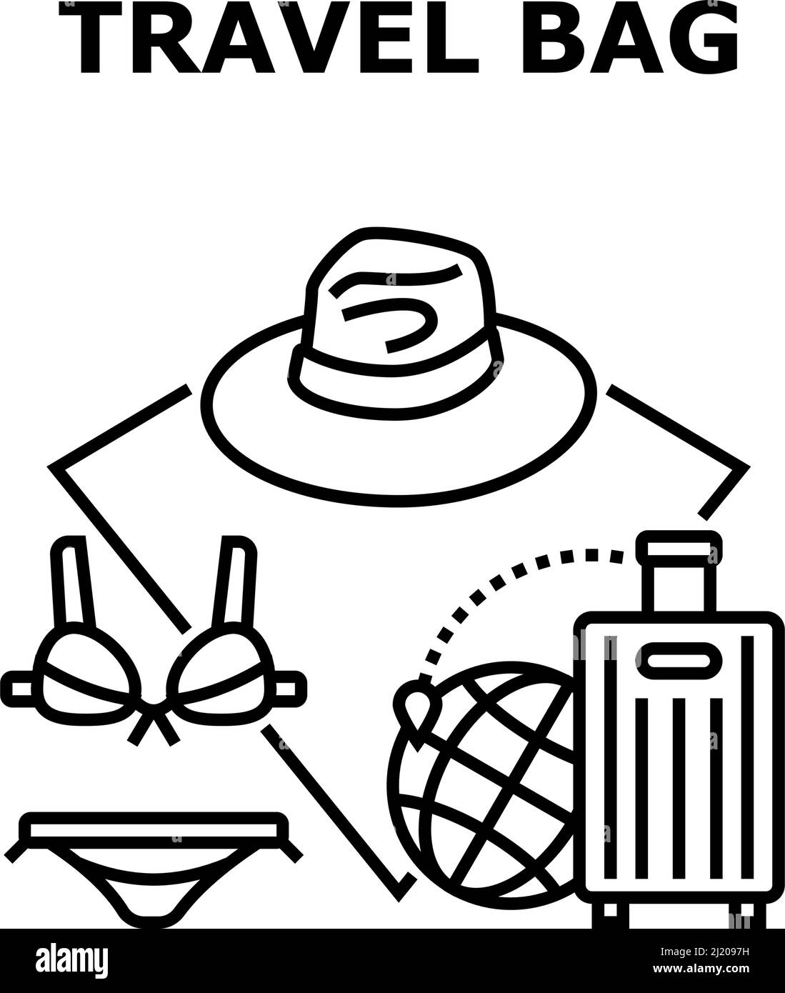 Travel Bag Luggage Vector Concept Illustration Stock Vector Image & Art