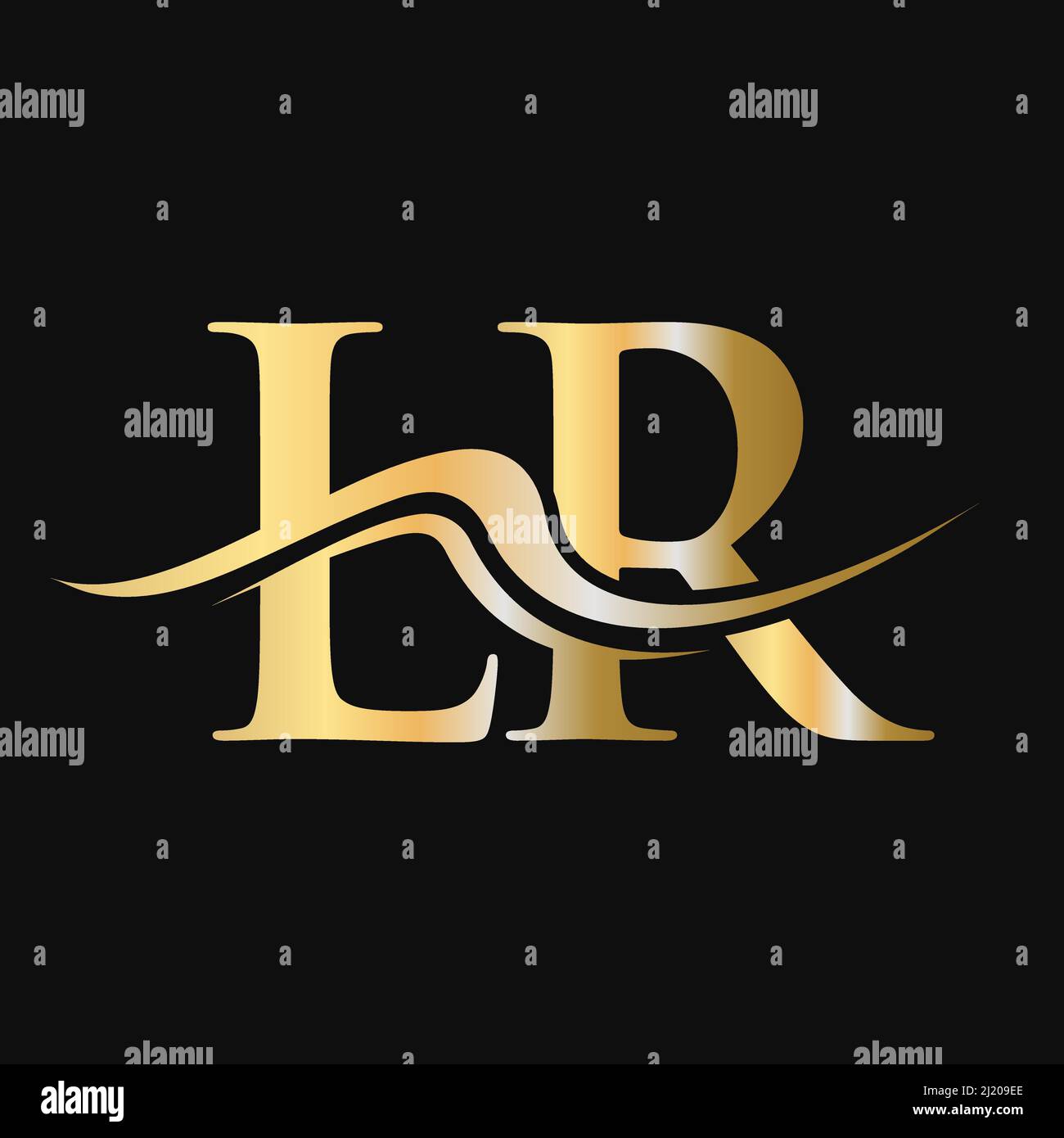 L R Letter Letter LR Logo Design. Initial LR Logotype Template For Business And ...