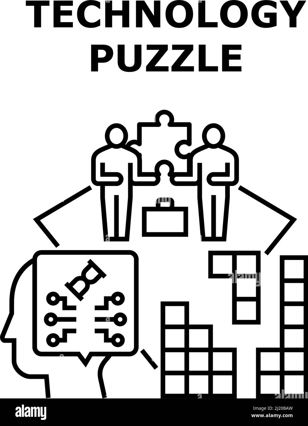 Technology Puzzle Vector Concept Illustration Stock Vector Image & Art ...
