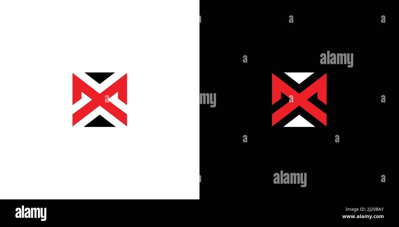 Modern and unique letter MX initials logo design 1 Stock Vector
