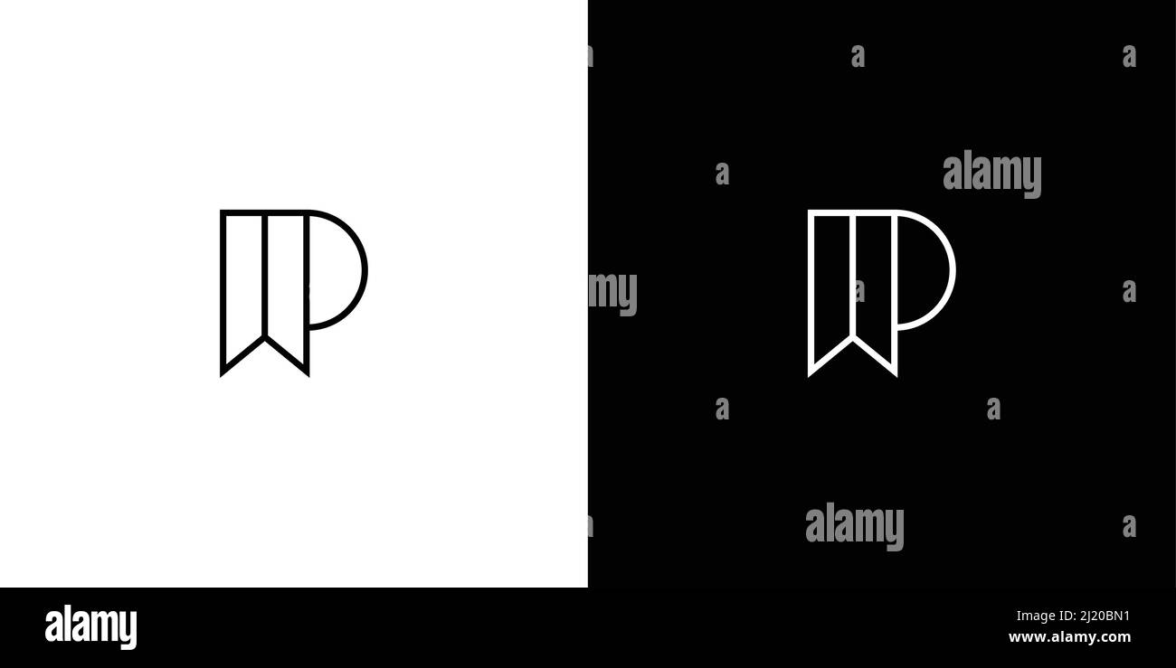 Modern and unique letter WP initials logo design Stock Vector Image ...