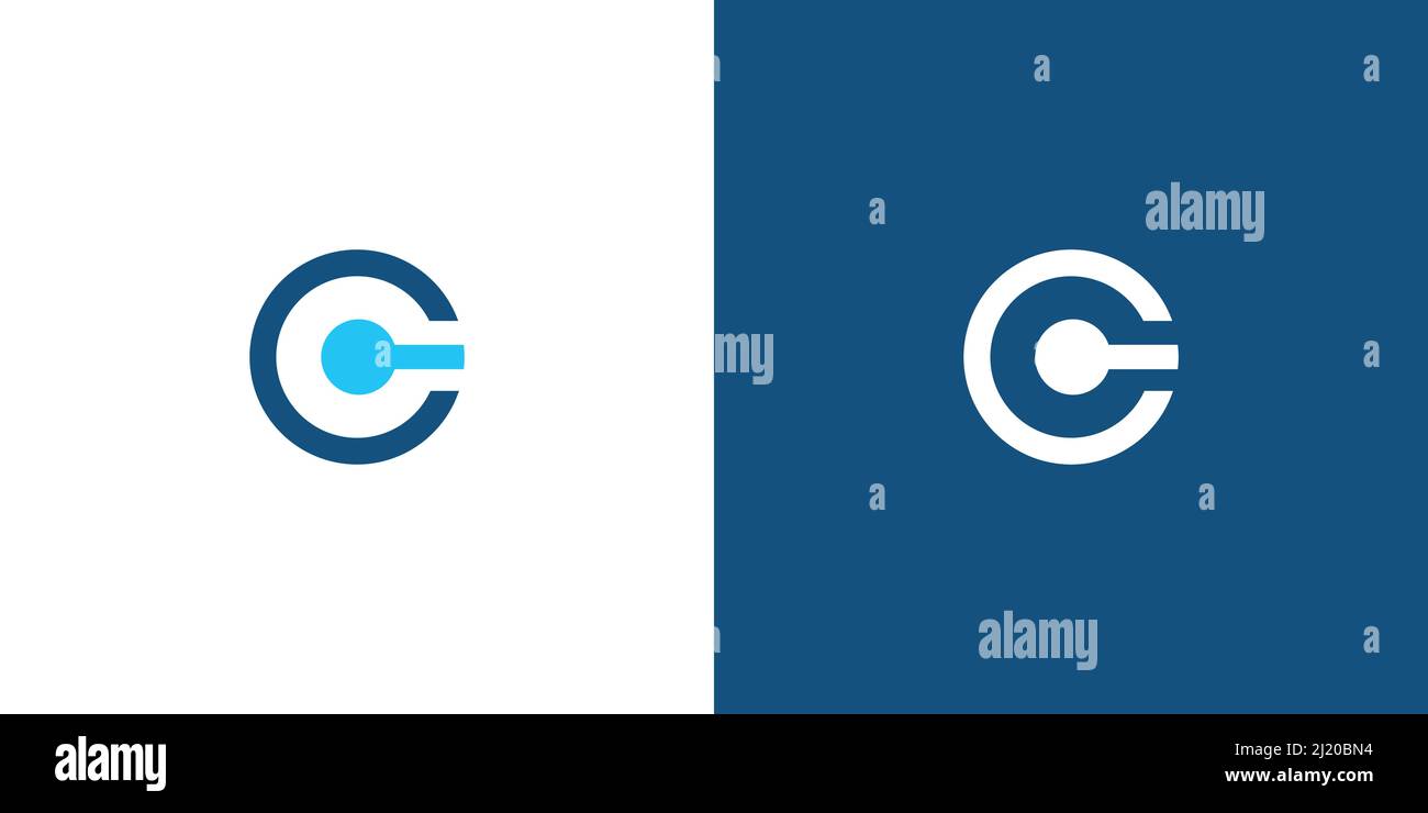 Simple dan modern letter C initials logo design Stock Vector