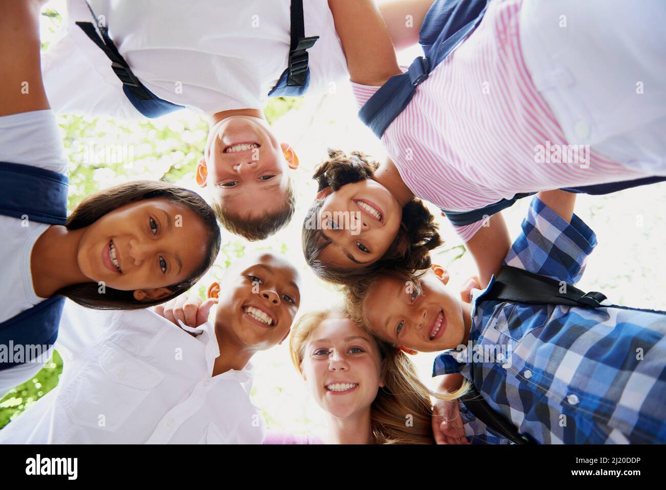 Theyre the bestest of friends. Cropped shot of elementary school kids. Stock Photo