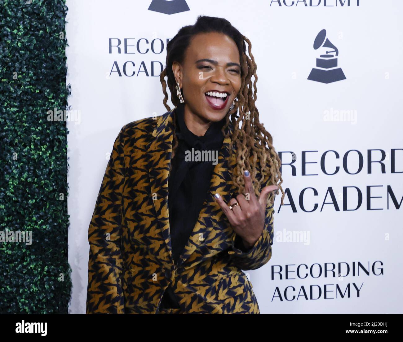 New York, United States. 28th Mar, 2022. Divinity Roxx arrives at the 64th  Annual Grammy Awards New York Chapter Nominee Celebration at The Bowery  Hotel in New York City on Monday, March