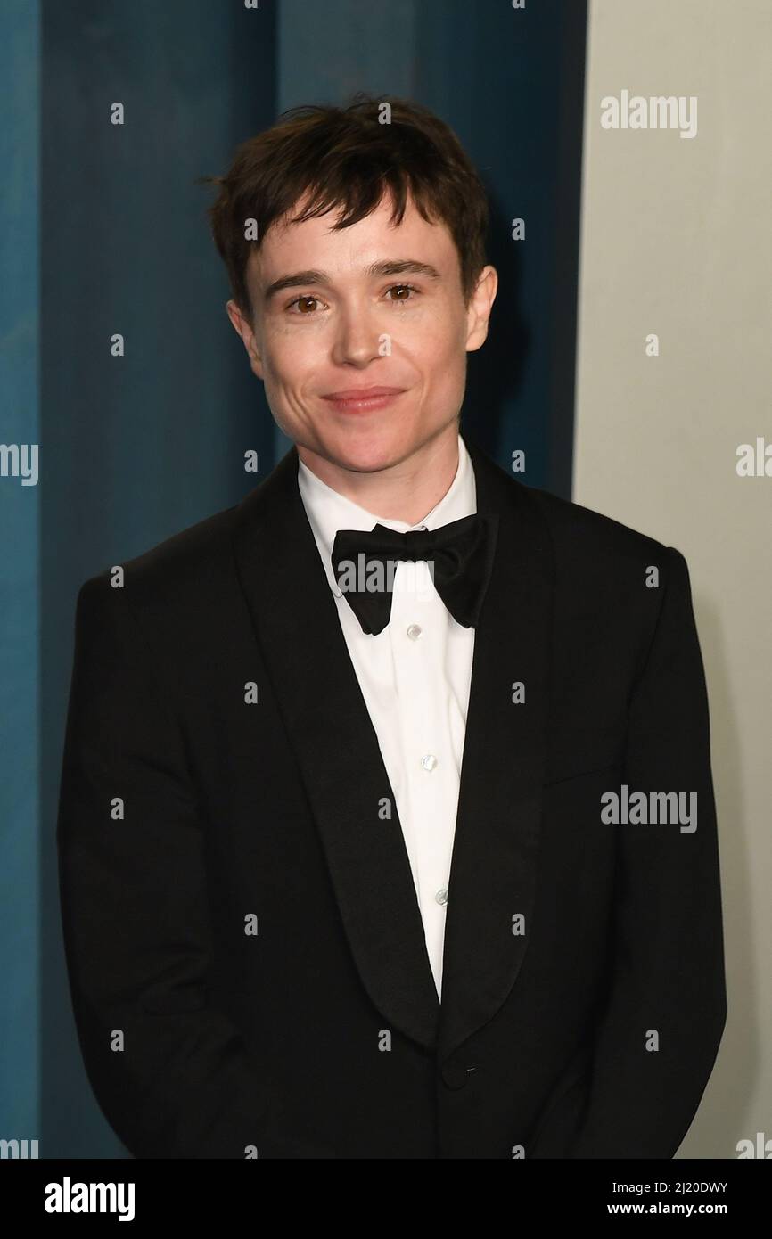 Elliot Page attends the 2022 Vanity Fair Oscar Party at the Wallis ...