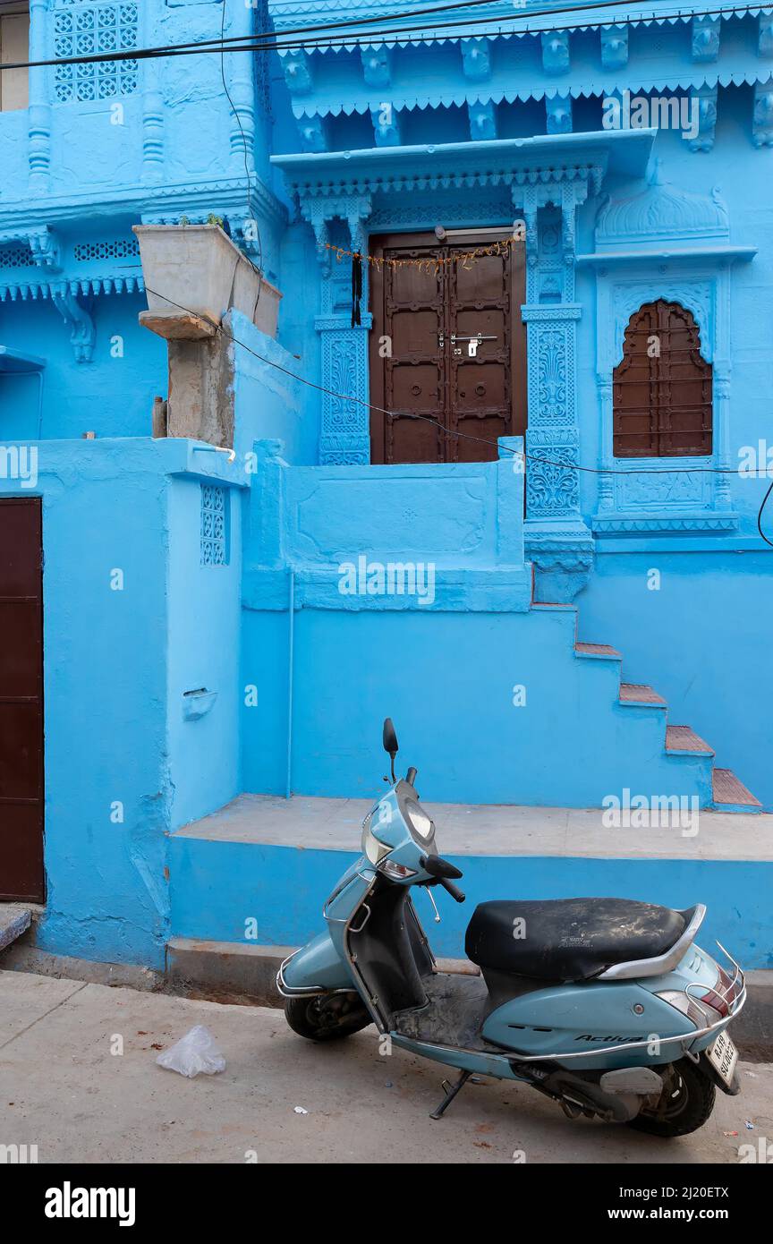 Jodhpur, Rajasthan, India - October 21st, 2019 : Traditional Blue ...