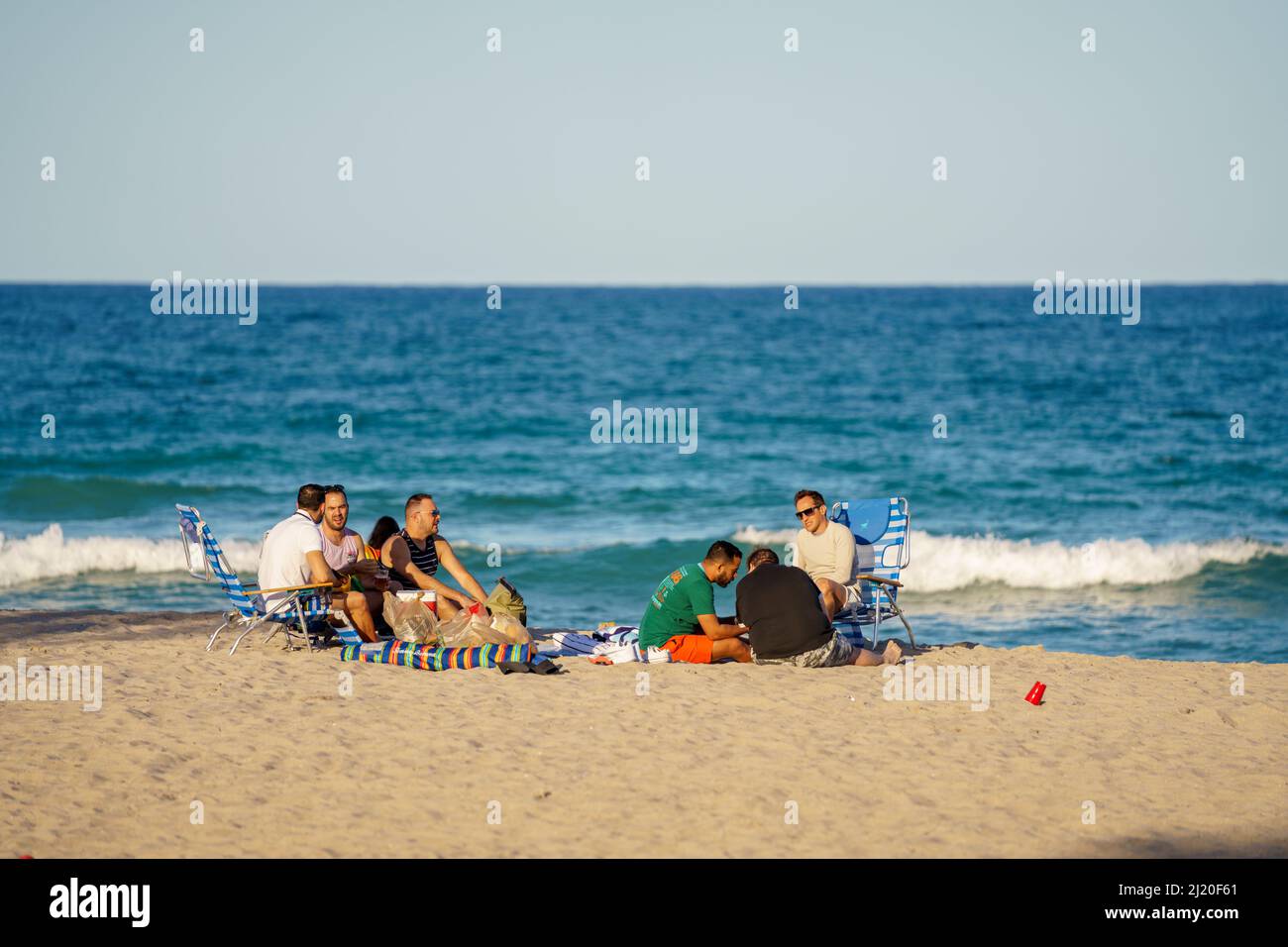 Fort Lauderdale, FL, USA March 27, 2022 Friends visiting Fort