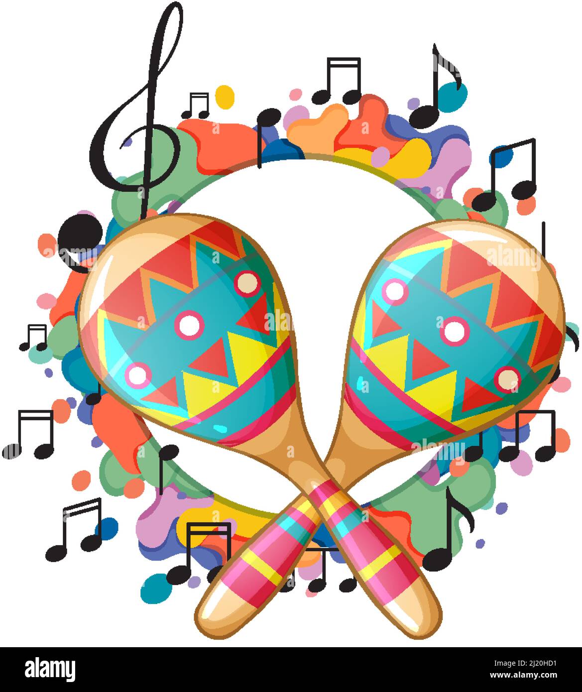 Maracas instrument on white background illustration Stock Vector Image