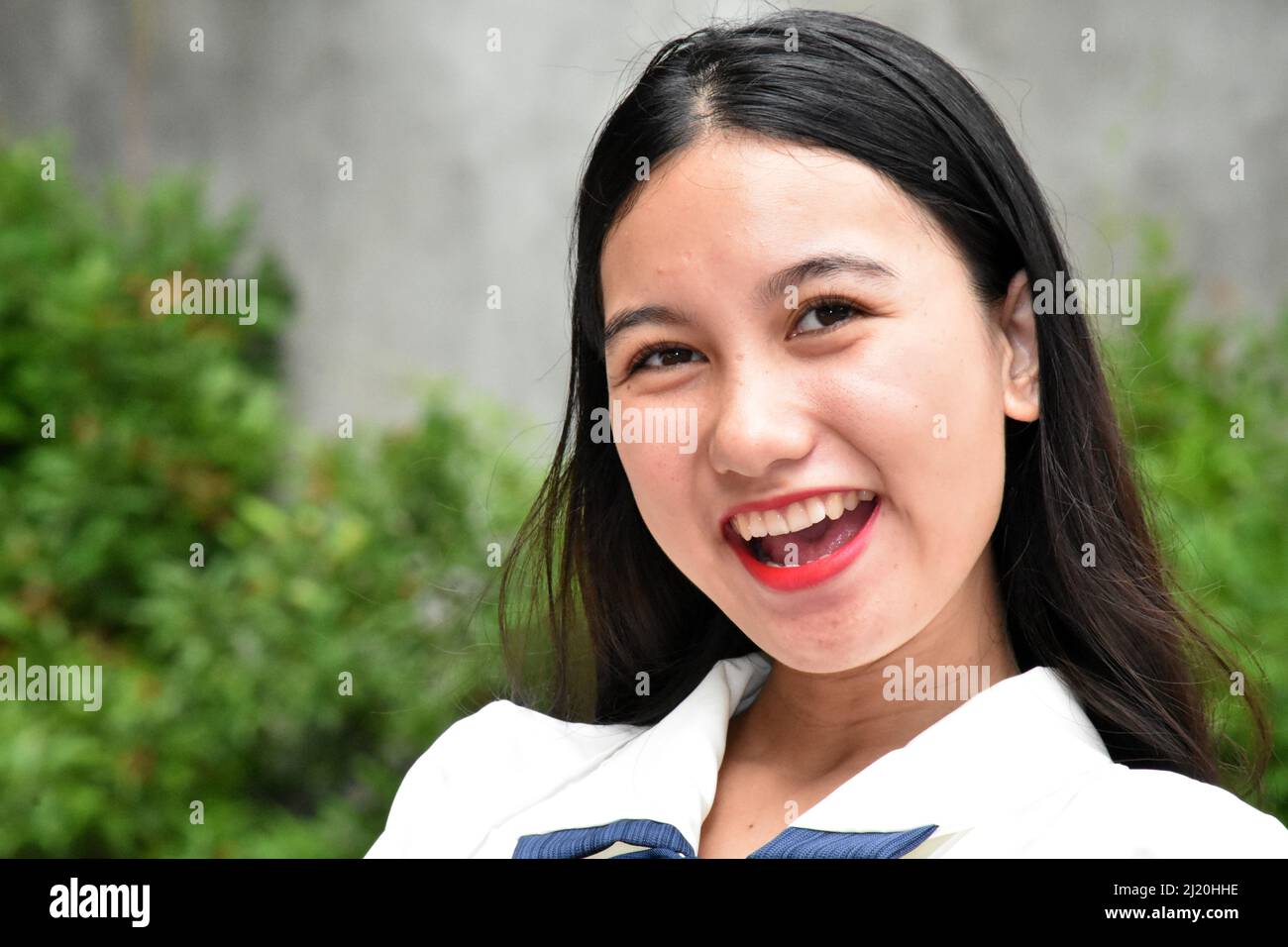 A Happy Asian Woman Laughing Stock Photo