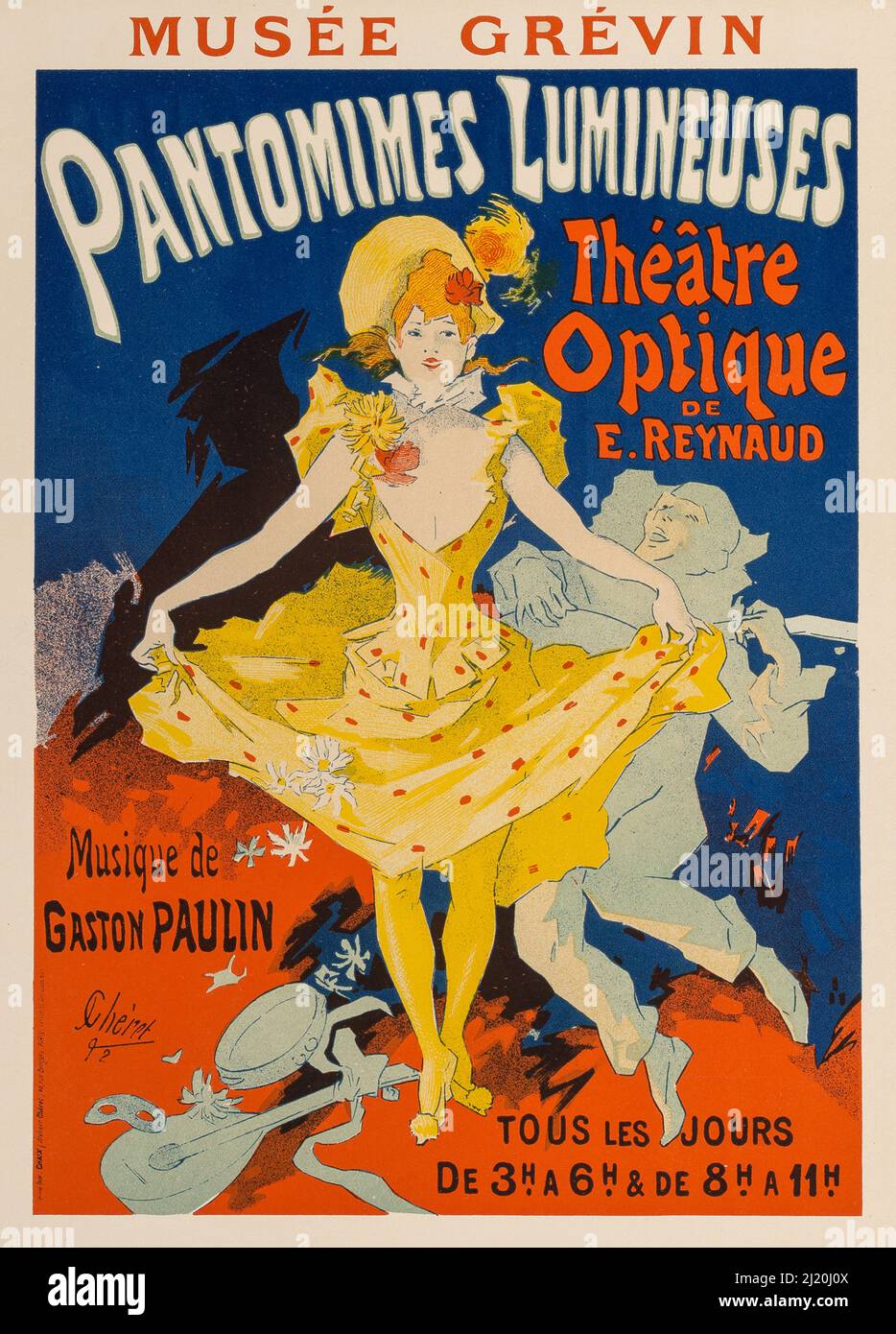 Théâtre Optique Pantomimes Lumineuses Poster by Jules Cheret Stock Photo