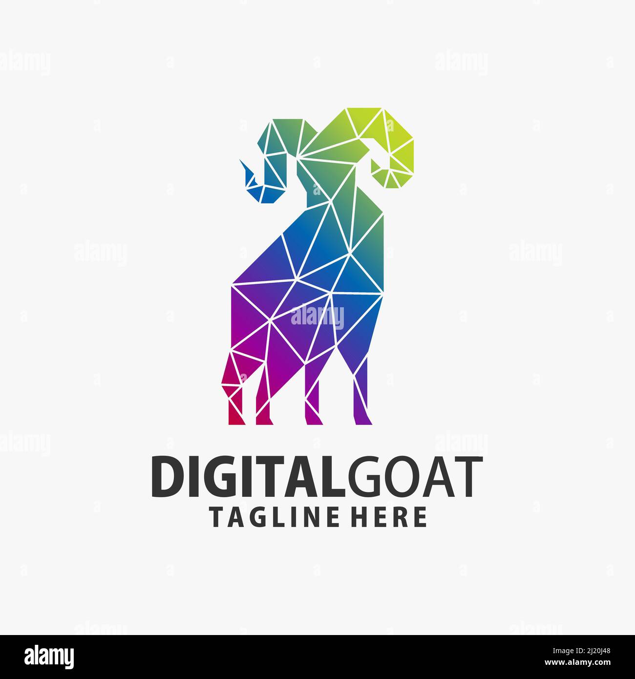 Digital goat logo design Stock Vector Image & Art Alamy