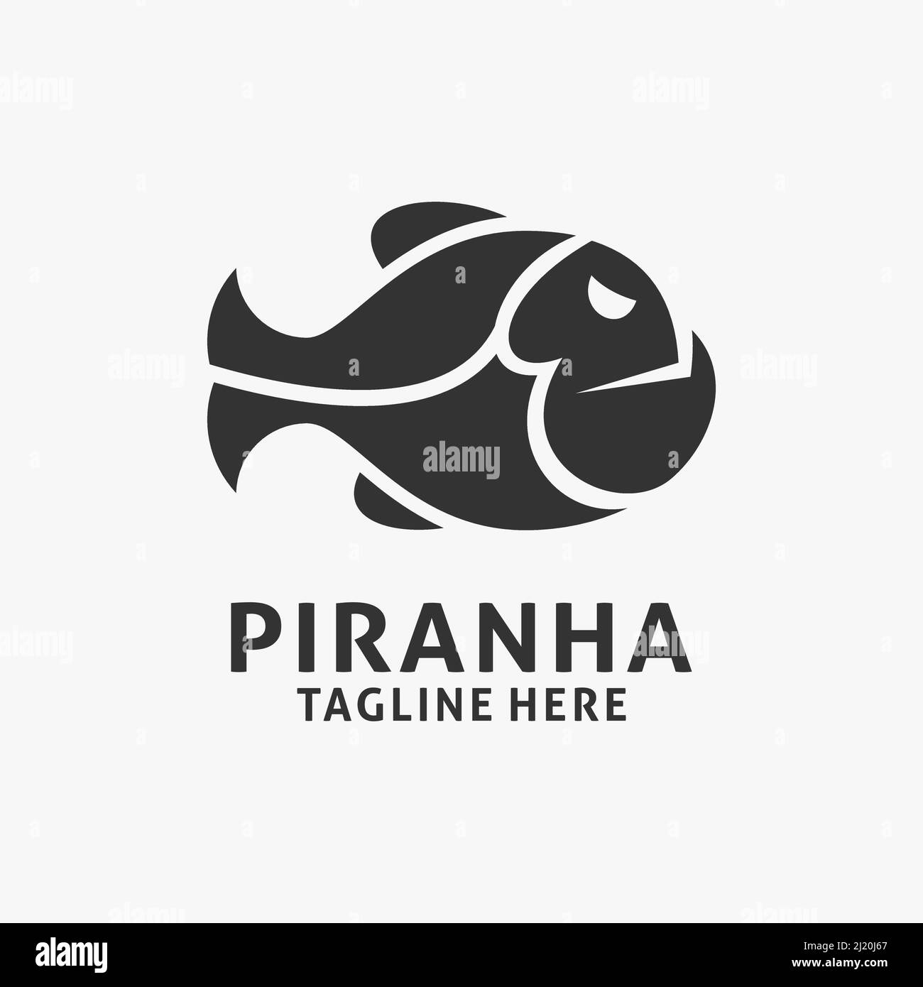 Piranha fish logo design inspiration Stock Vector Image & Art - Alamy