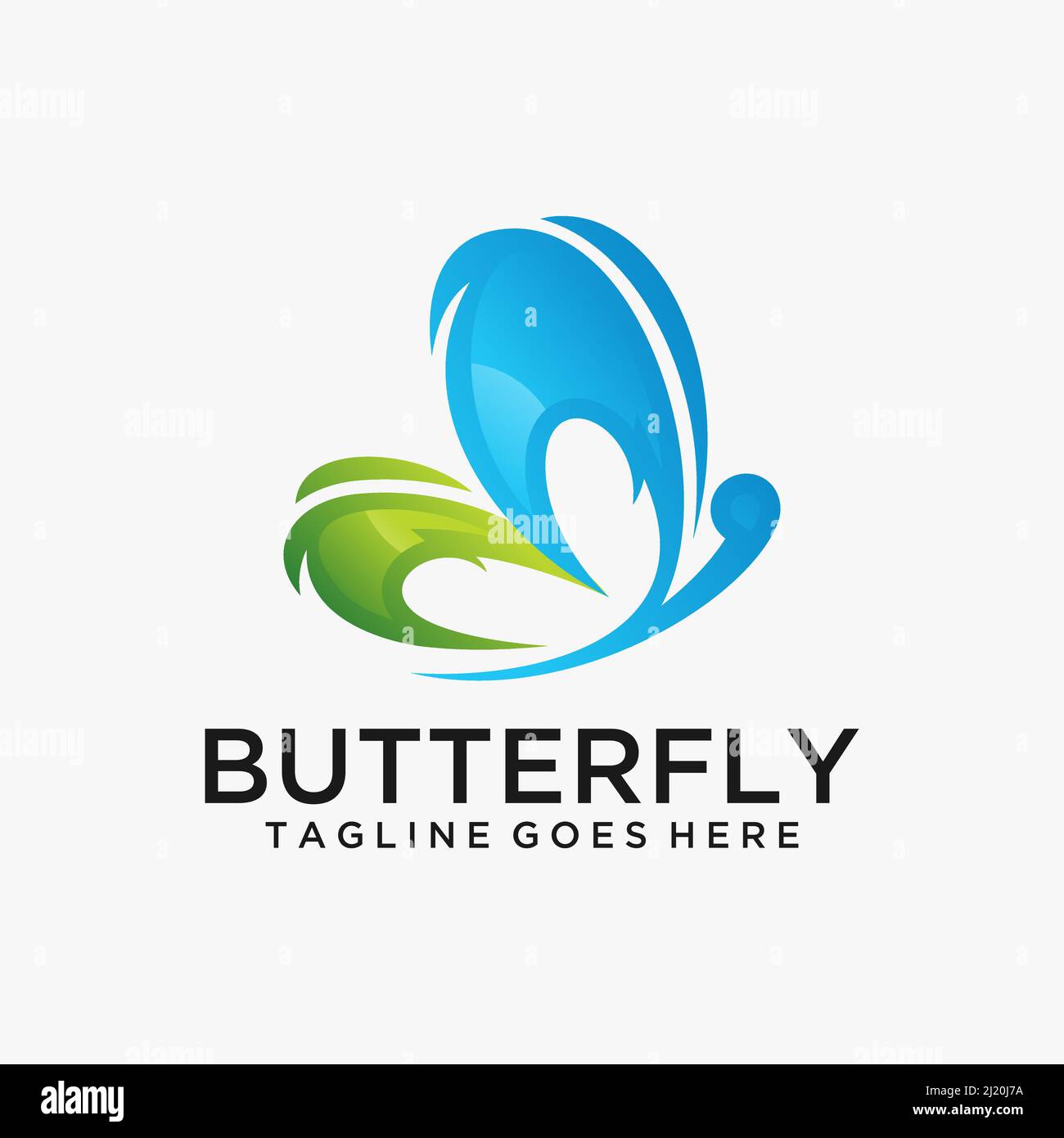 Butterfly logo design illustration Stock Vector