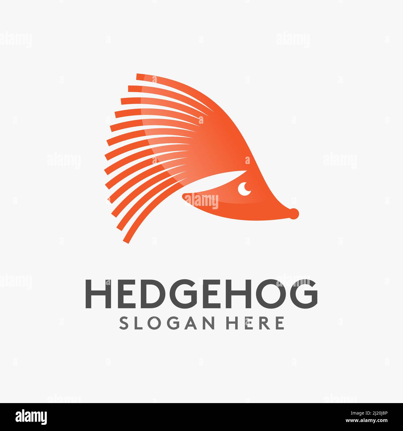 Creative hedgehog logo design Stock Vector