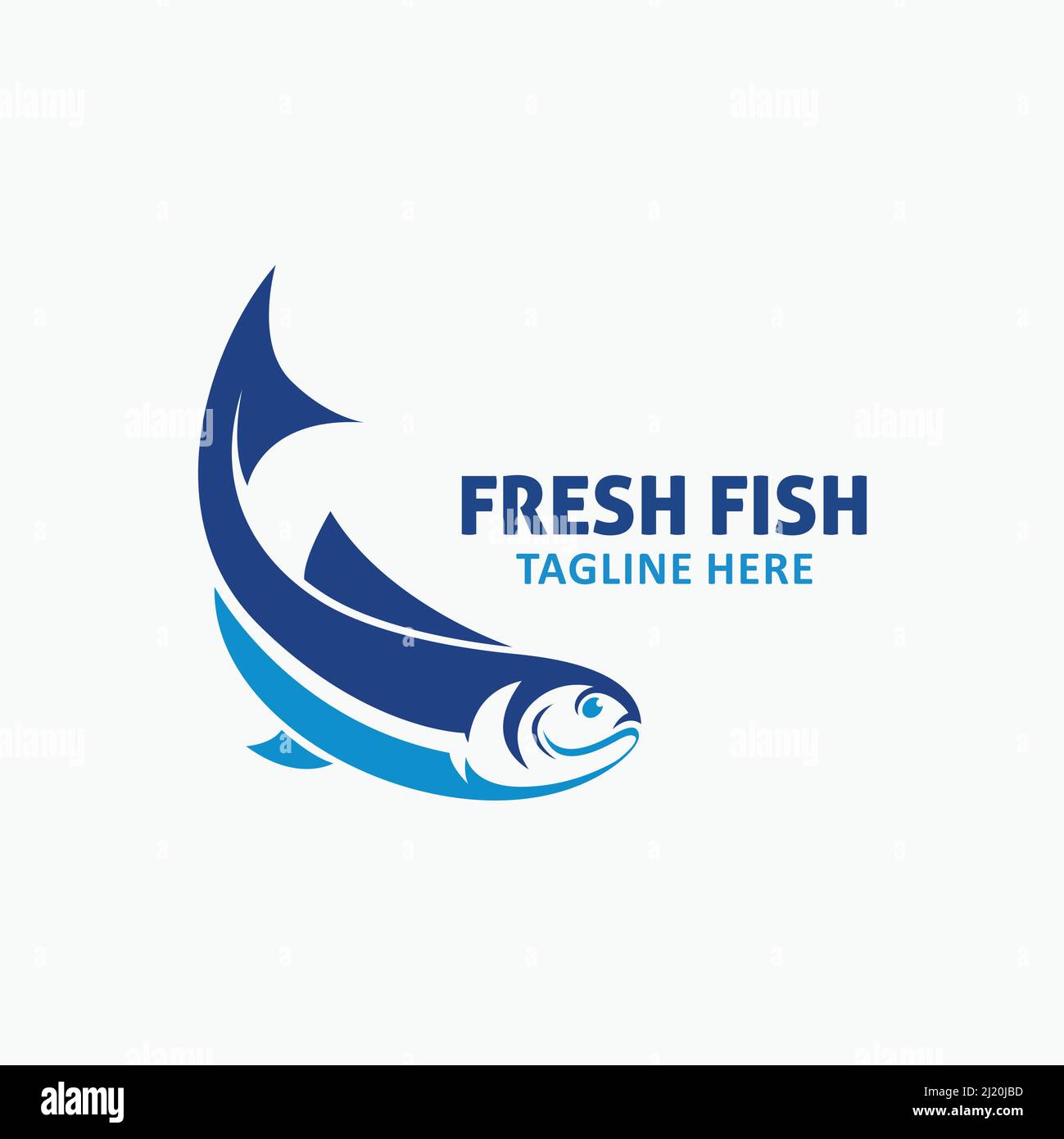 Blue fish logo design Stock Vector Image & Art Alamy