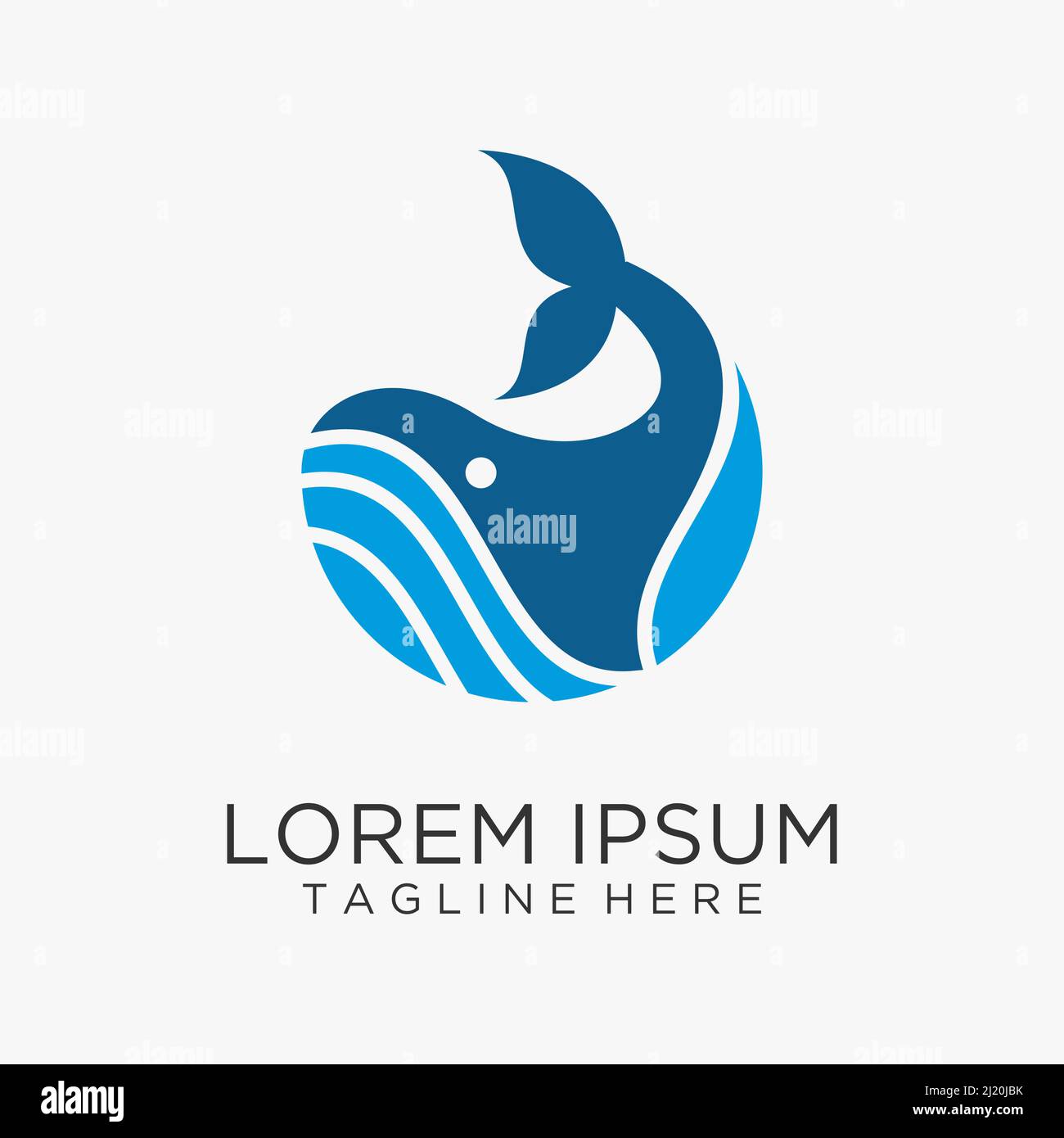 Blue whale logo design Stock Vector Image & Art - Alamy