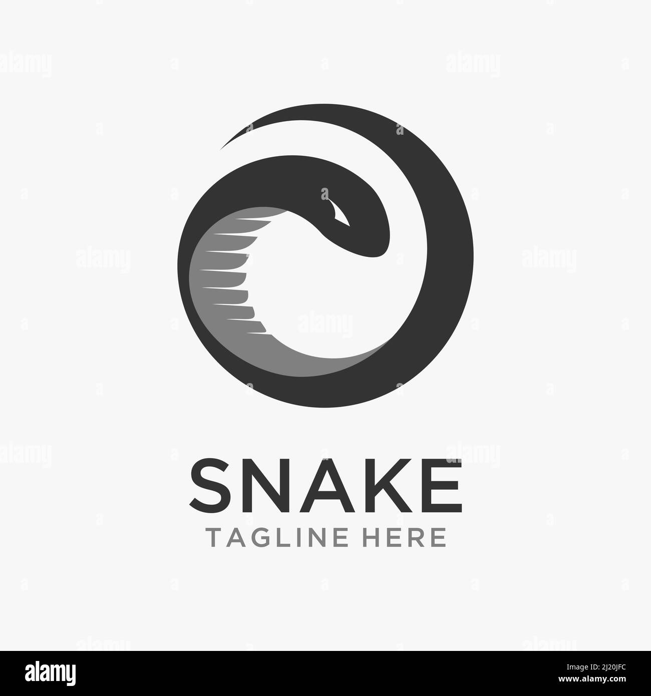 Circle snake logo design Stock Vector