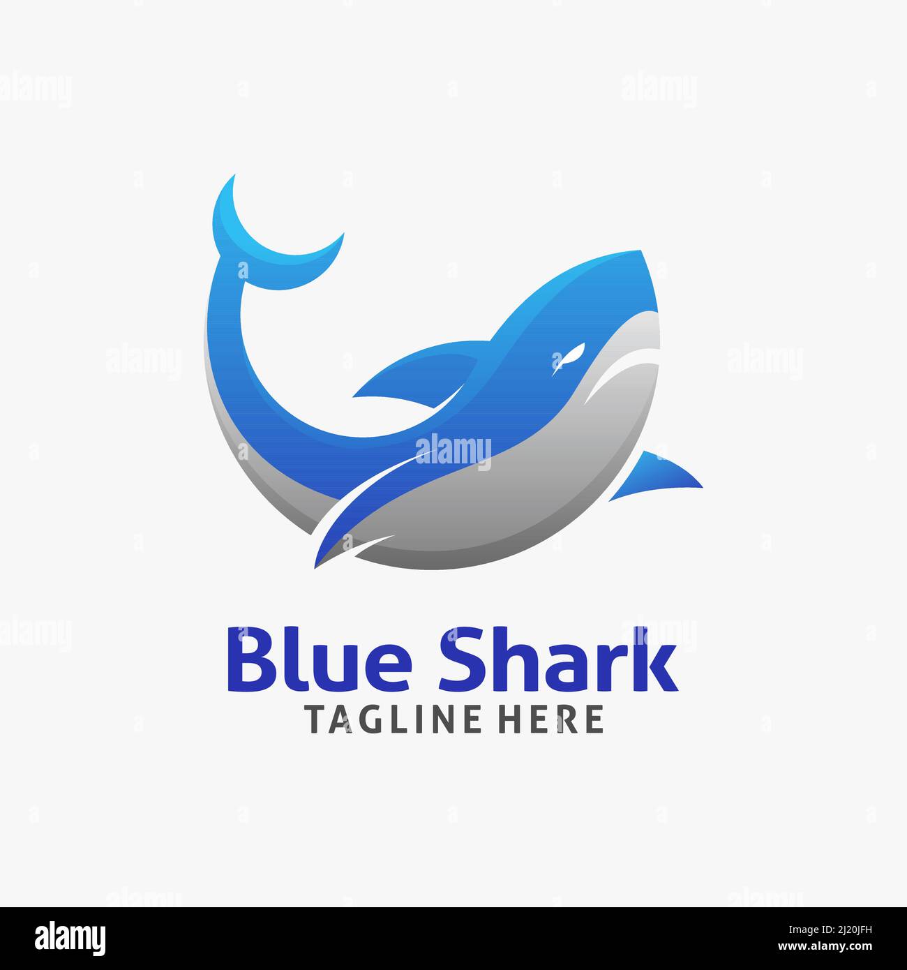 Blue shark logo design inspiration Stock Vector Image & Art Alamy