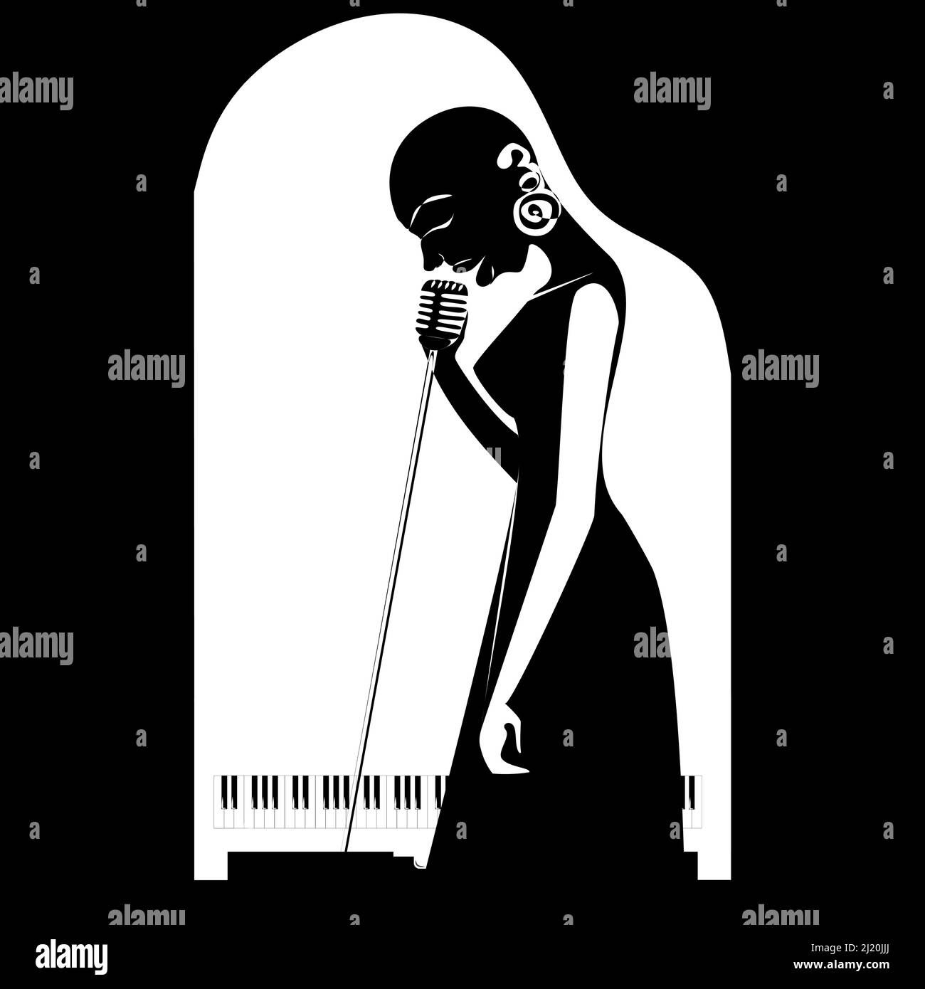 jazz singer silhouette