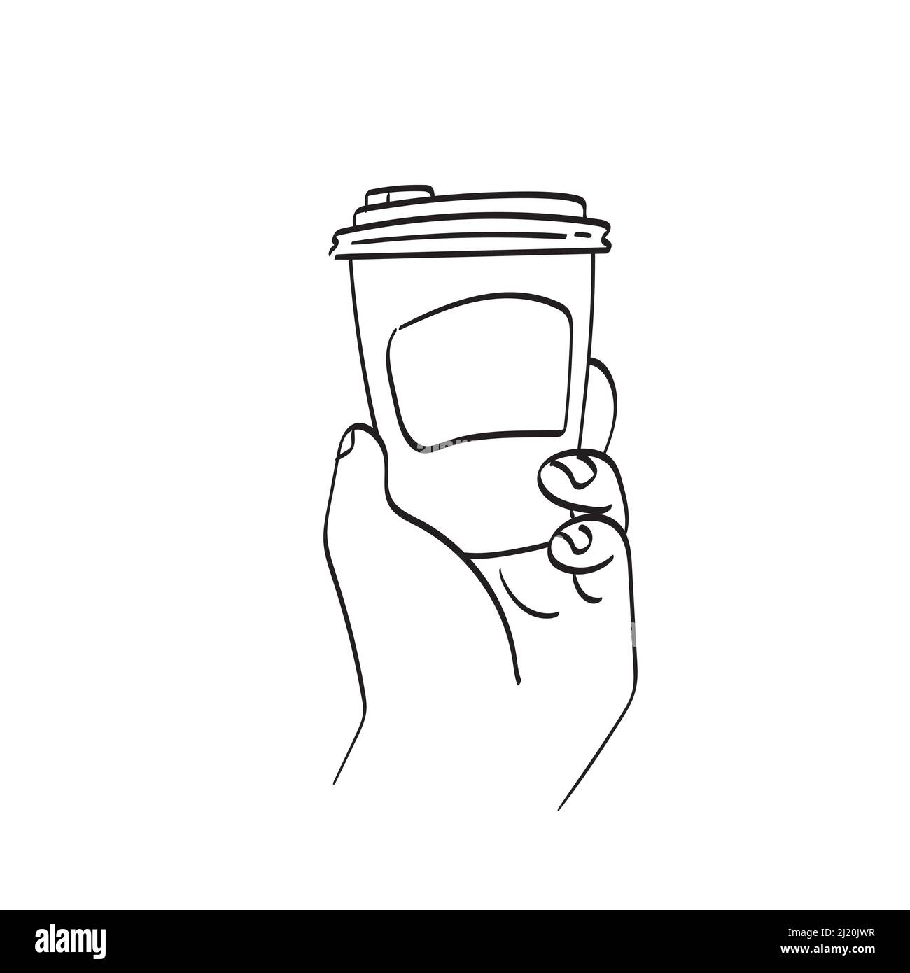 Cute Kawaii Cup Of Coffee Black And White Ilustration Outline Sketch  Drawing Vector, Kawaii Drawing, Coffee Drawing, Wing Drawing PNG and Vector  with Transparent Background for Free Download