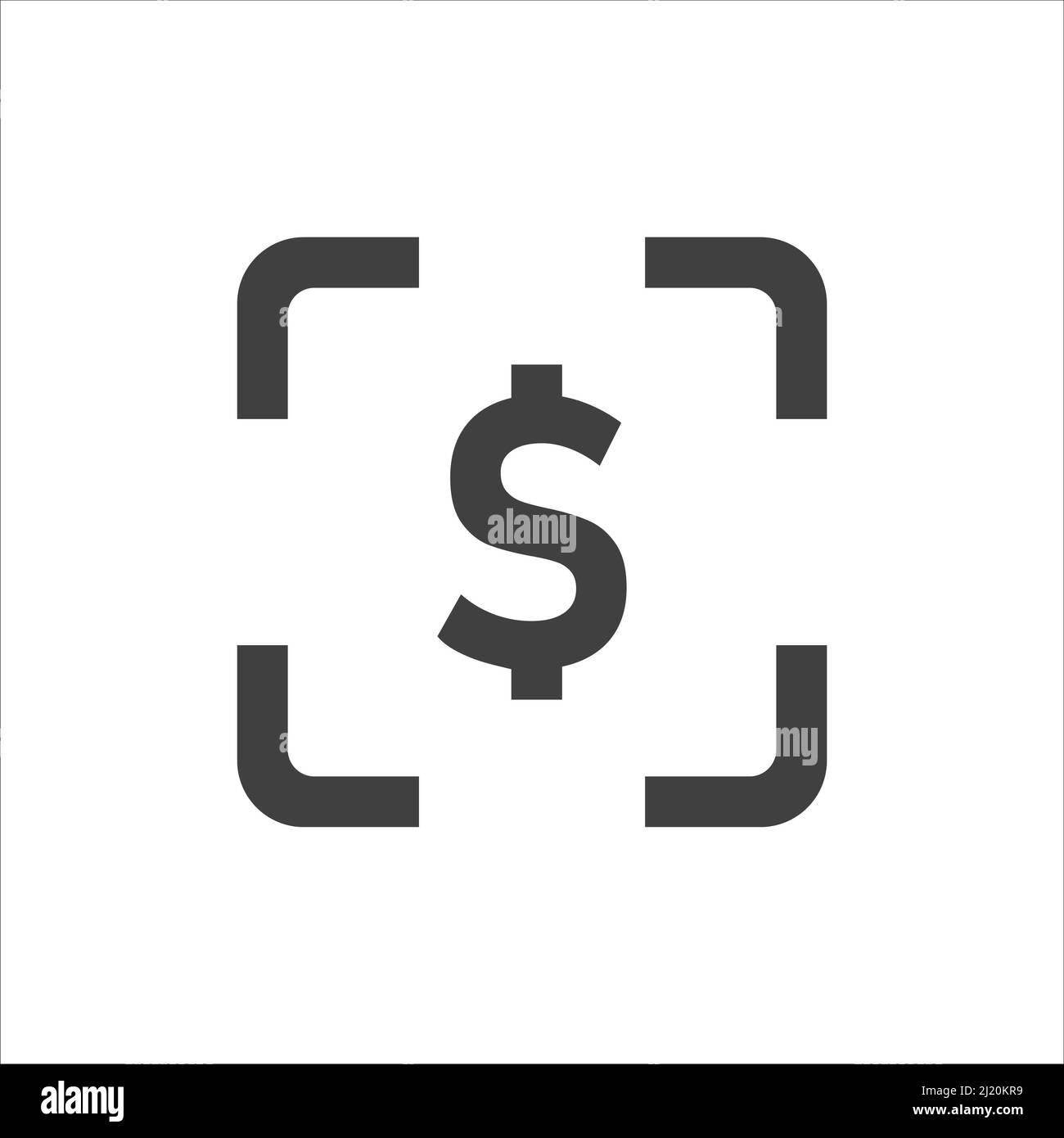 Dollar icon on white background. Vector Stock Vector Image & Art - Alamy
