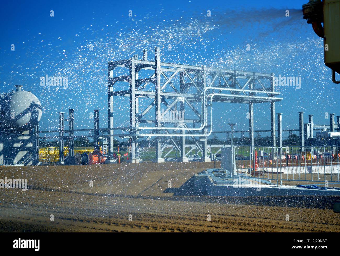 Gas Conditioning Plant construction and working deluge system in the