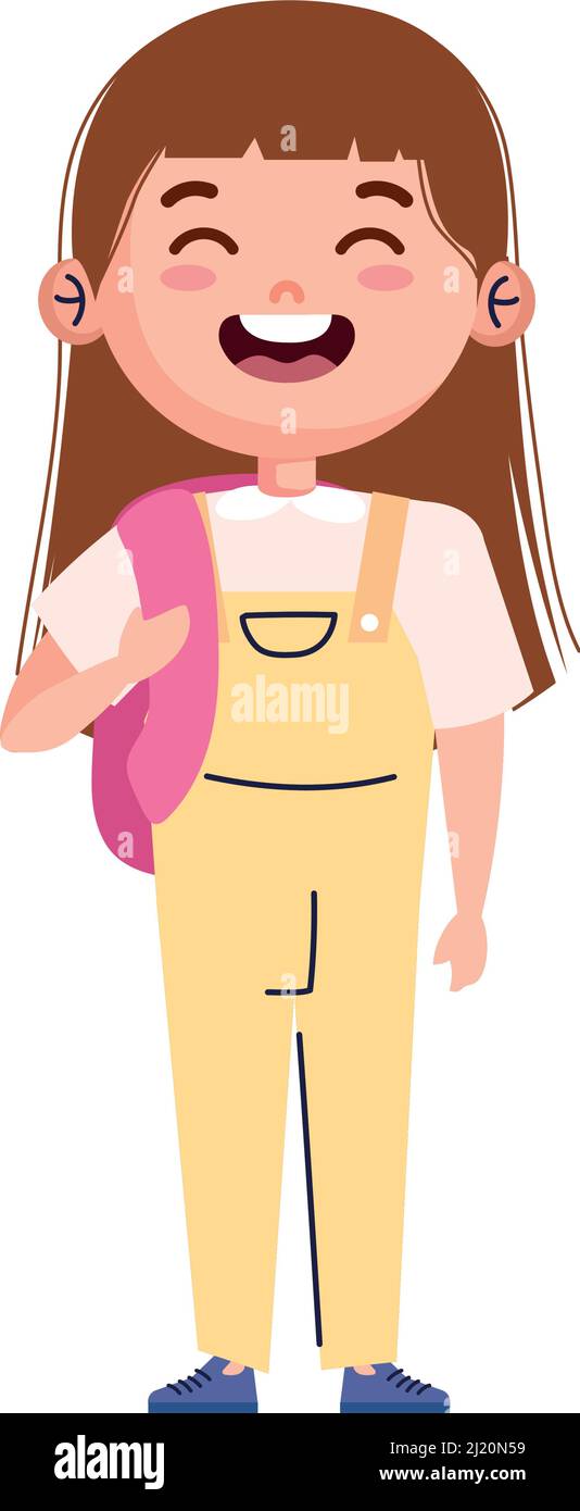 little student girl smiling Stock Vector Image & Art - Alamy
