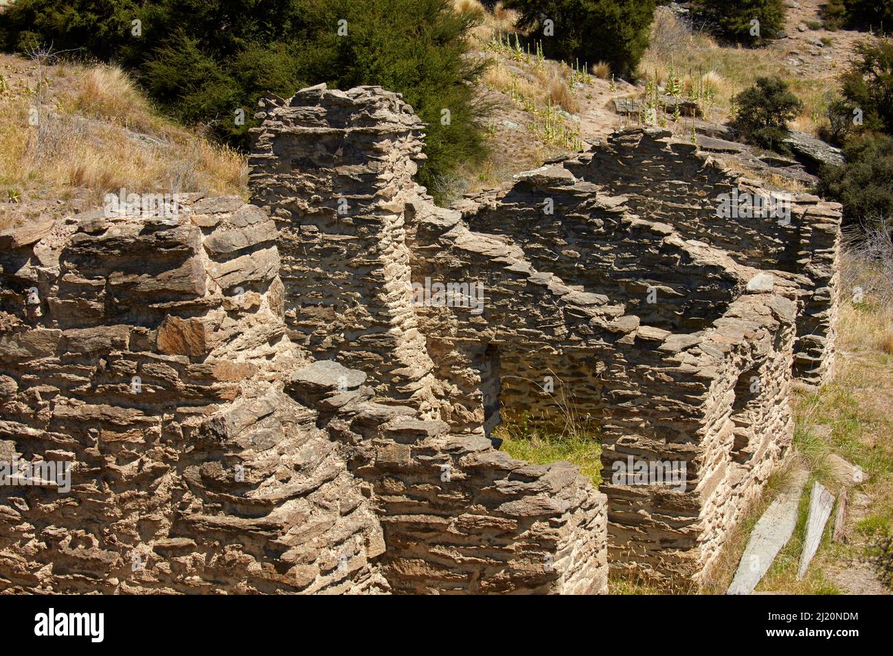 Pengelly's Hotel ruins, Bendigo Ghost Town, Central Otago, South Island